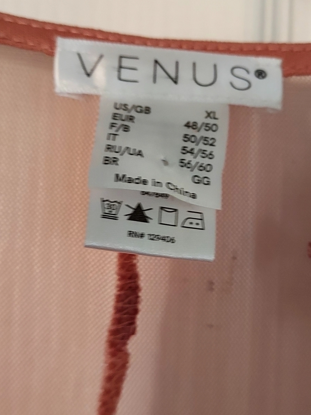 VENUS Sheer Lace-Trim Kimono in Coral Pink - Picture 3 of 4